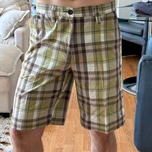 Plaid 2000s chino shorts